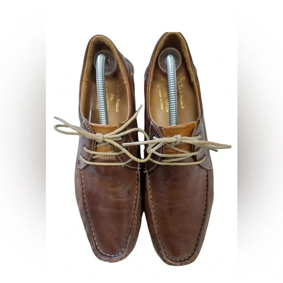 Fatte A Mano Tobacco  Leather Loafers Size 42 - Picture 3 of 9